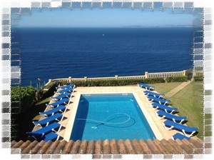 Overlooking the pool and sea from the roof ter-race.